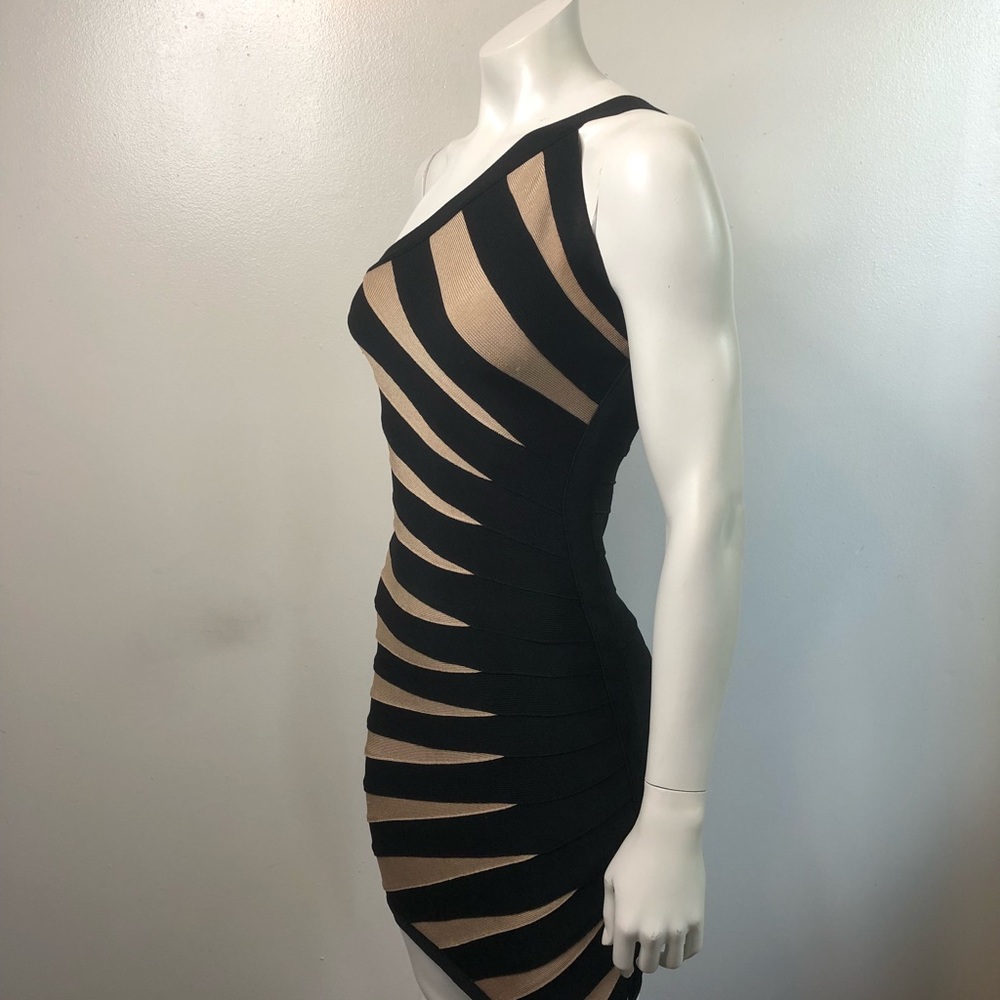Black and Tan Garcia bandage dress